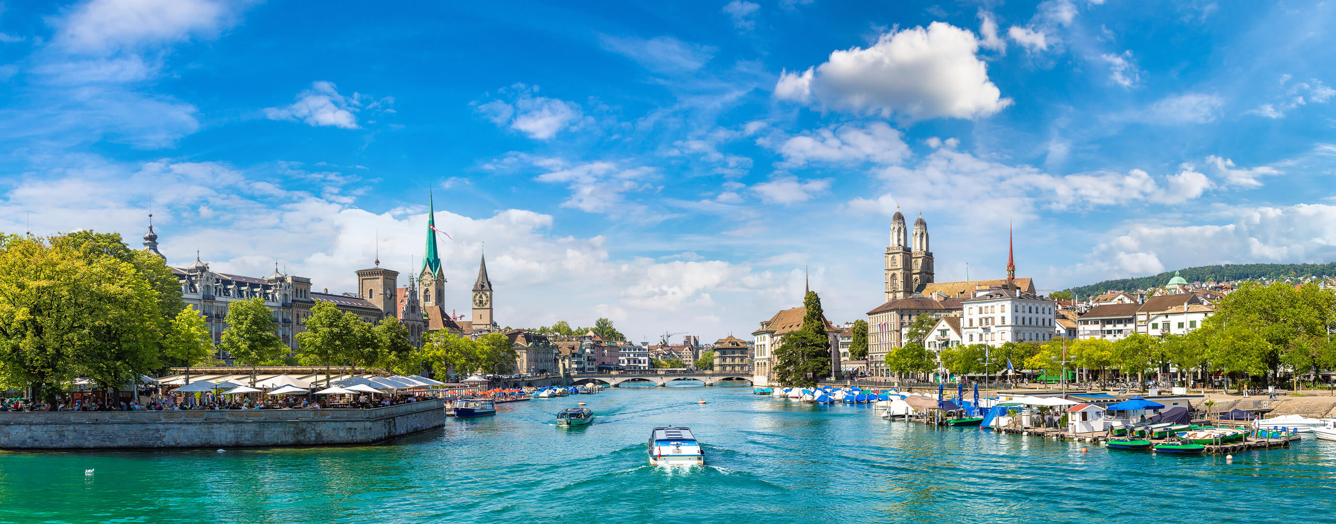 beautiful summer day in zurich